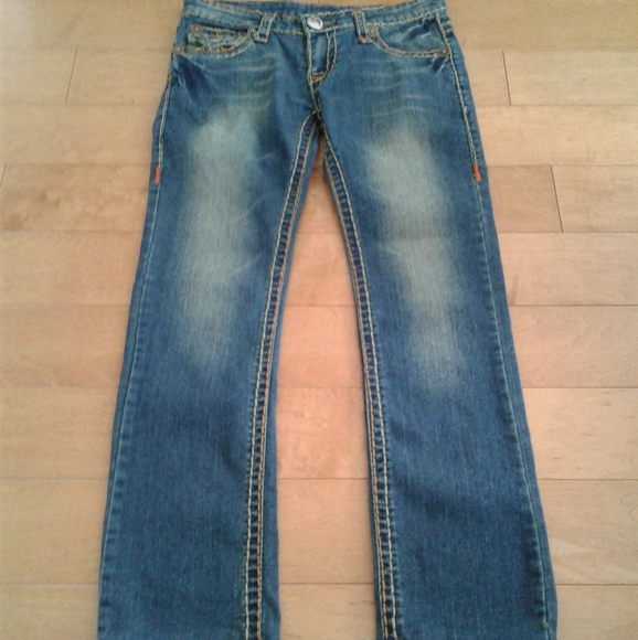 True Religion Billy Super T Jeans sz 31 Made In USA style#24-5030MBT2 27 inseam - Picture 6 of 7